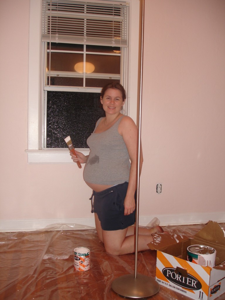 Pregnant painter