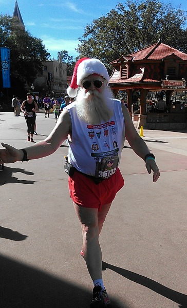 Santa runs the Disney Marathon